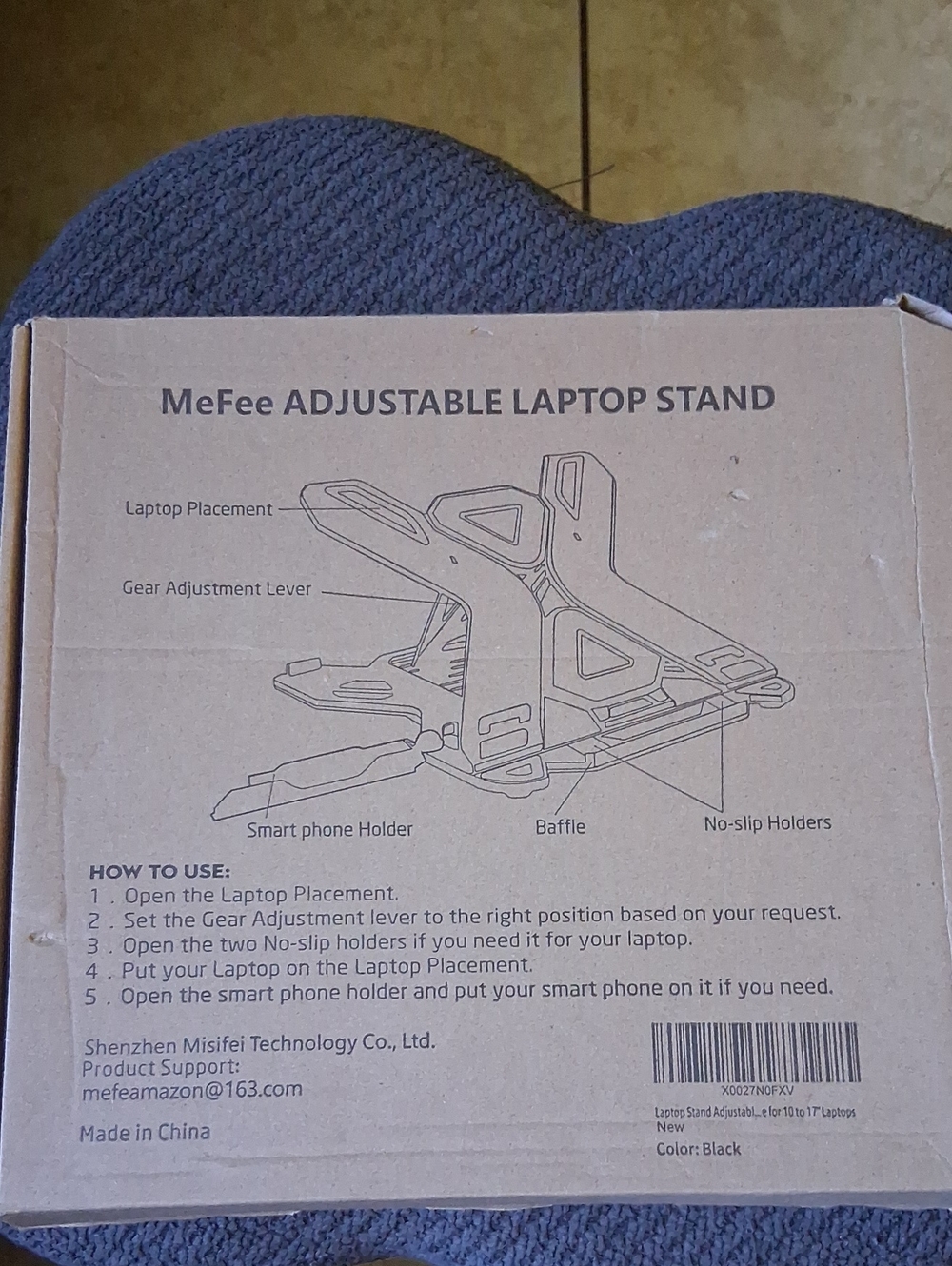 Adjustable Laptop Stand - Black